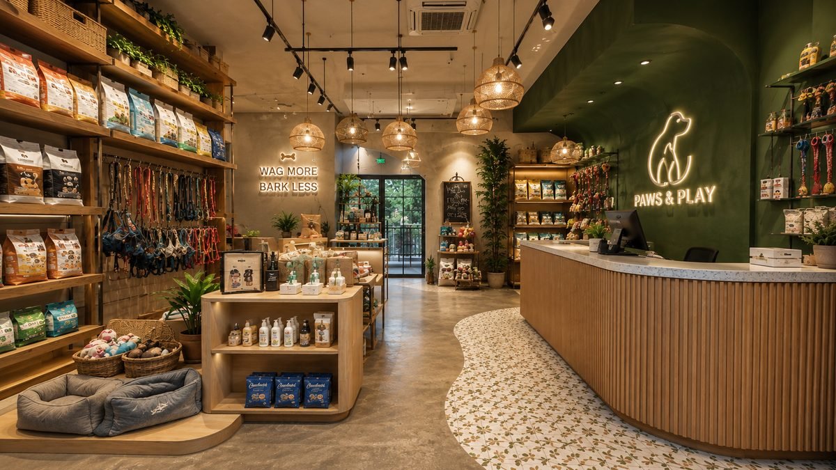 Pet retail store interior designed by Kathasaram